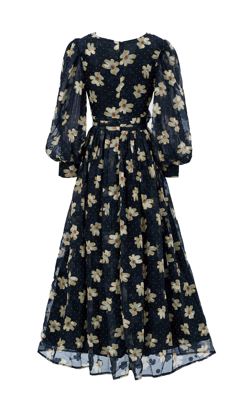 Feodora Romantic Floral Long Sleeve Maxi Dress