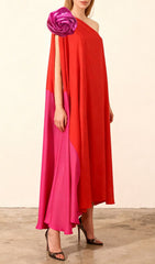 Jaslene Vibrant One-Shoulder Maxi Dress