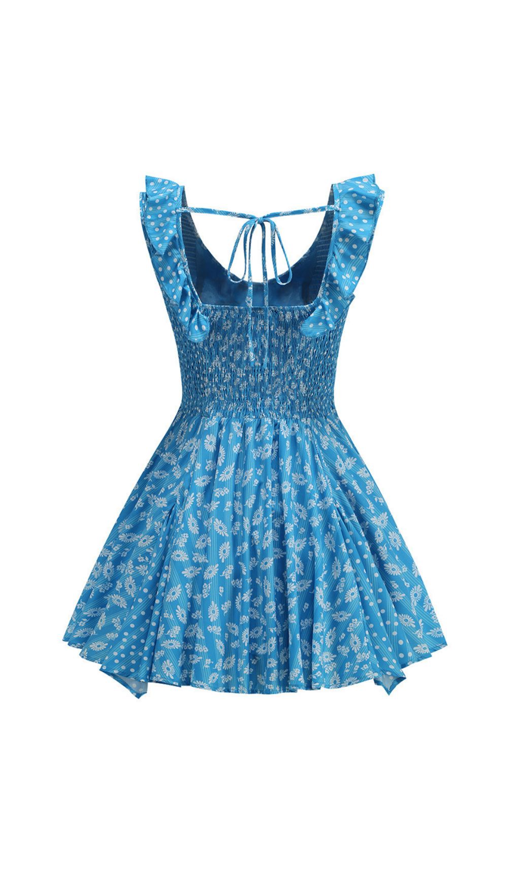 Jalena Blue Floral Mini Dress