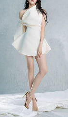 Ercilia Flirty Knot One-Shoulder Mini Dress