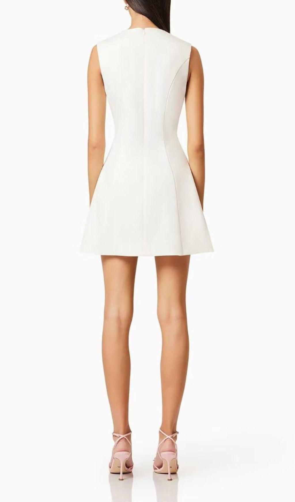 Erica White 3D Floral Mini Dress