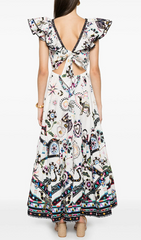 Hanson Vibrant Bohemian V-Neck Maxi Dress