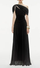 Joella One-Shoulder Ruched Maxi Dress