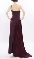 Jinelle Elegant Strappy Pleated Maxi Dress