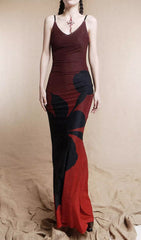 Elettra Bold Floral Maxi Slip Dress