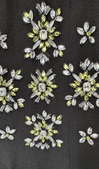 Dahl Glamorous Crystal Embellished Black Maxi Dress