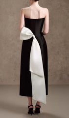 Hamlet Black Strapless Midi Dress