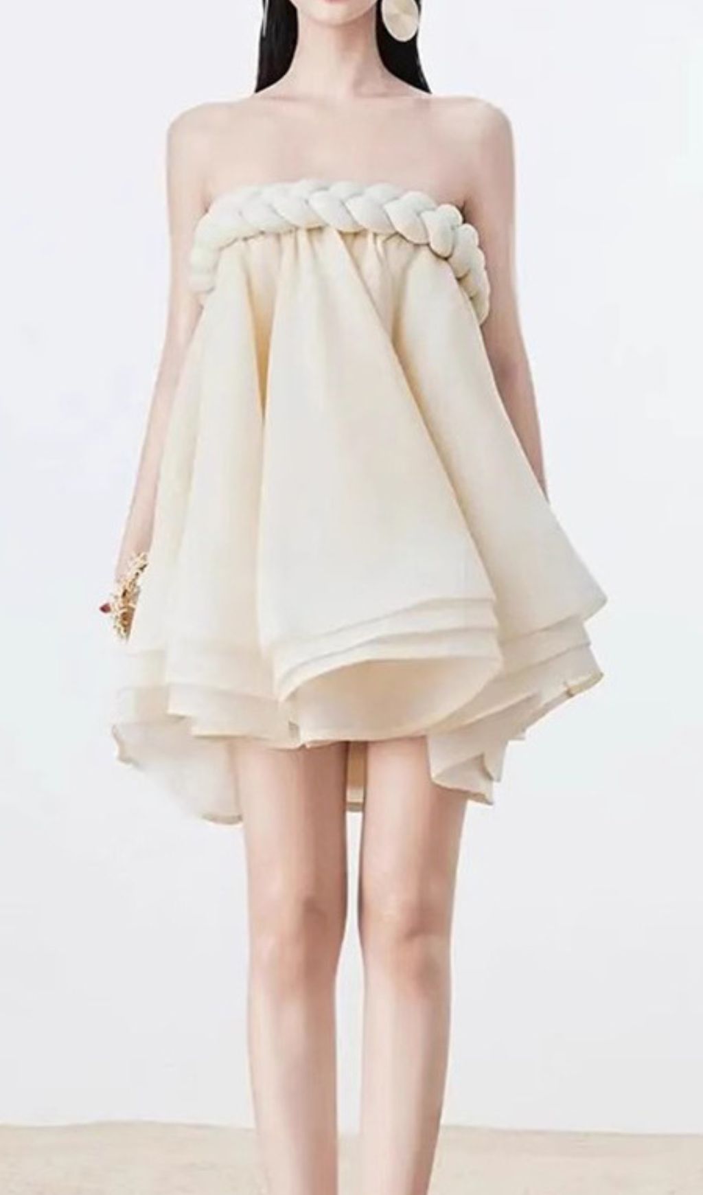 Gal Braided Strapless Mini Dress