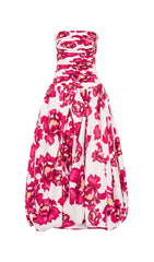 Behold Boldly Blooming Strapless Maxi Dress