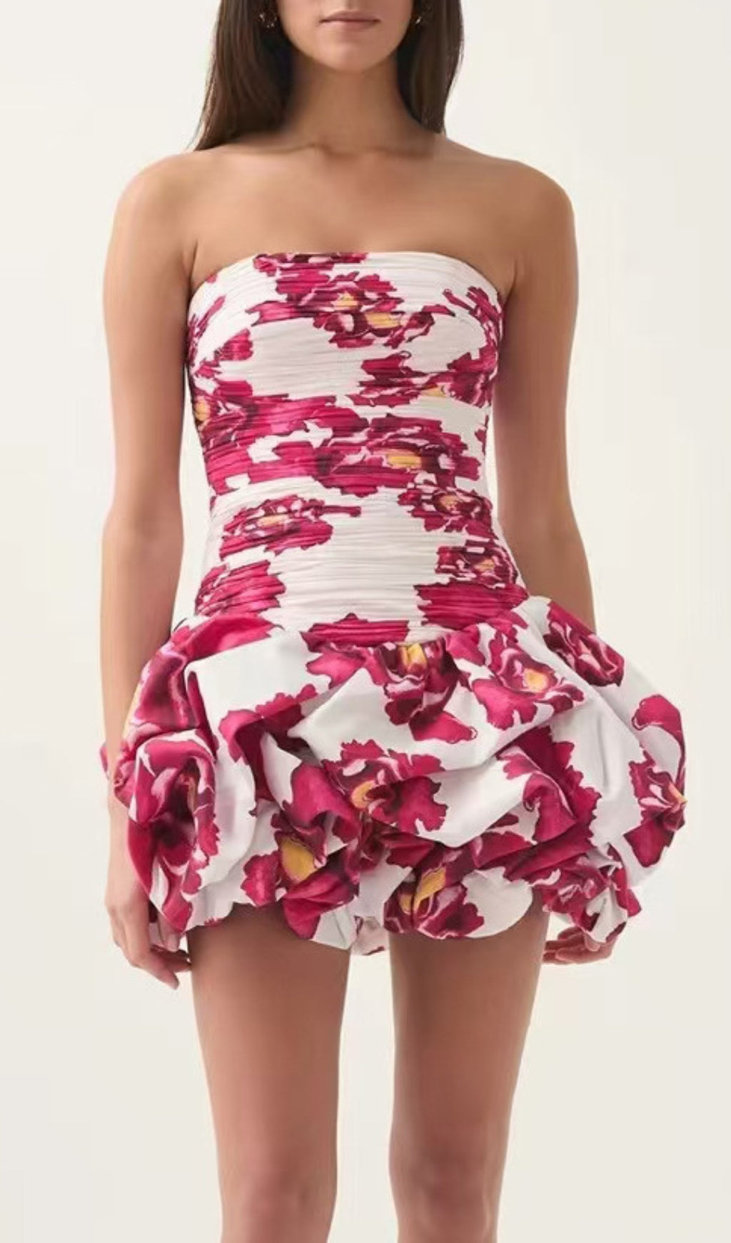 Ellen Floral Strapless Mini Dress