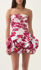 Ellen Floral Strapless Mini Dress