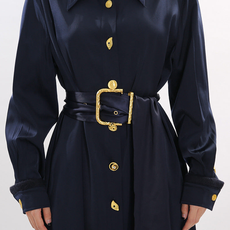 Josette Elegant Navy Maxi Dress