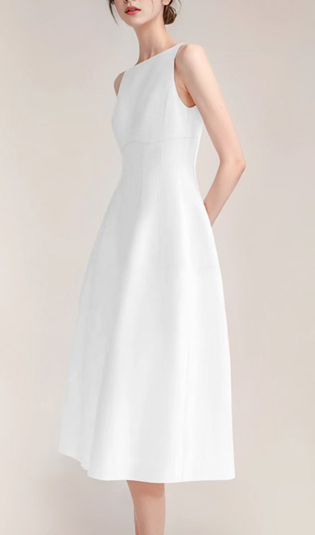 Chic Gavyn Sleeveless Boat Neck Midi Dress