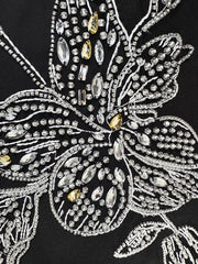 Jessica Luxury Floral Embellished Black Gown