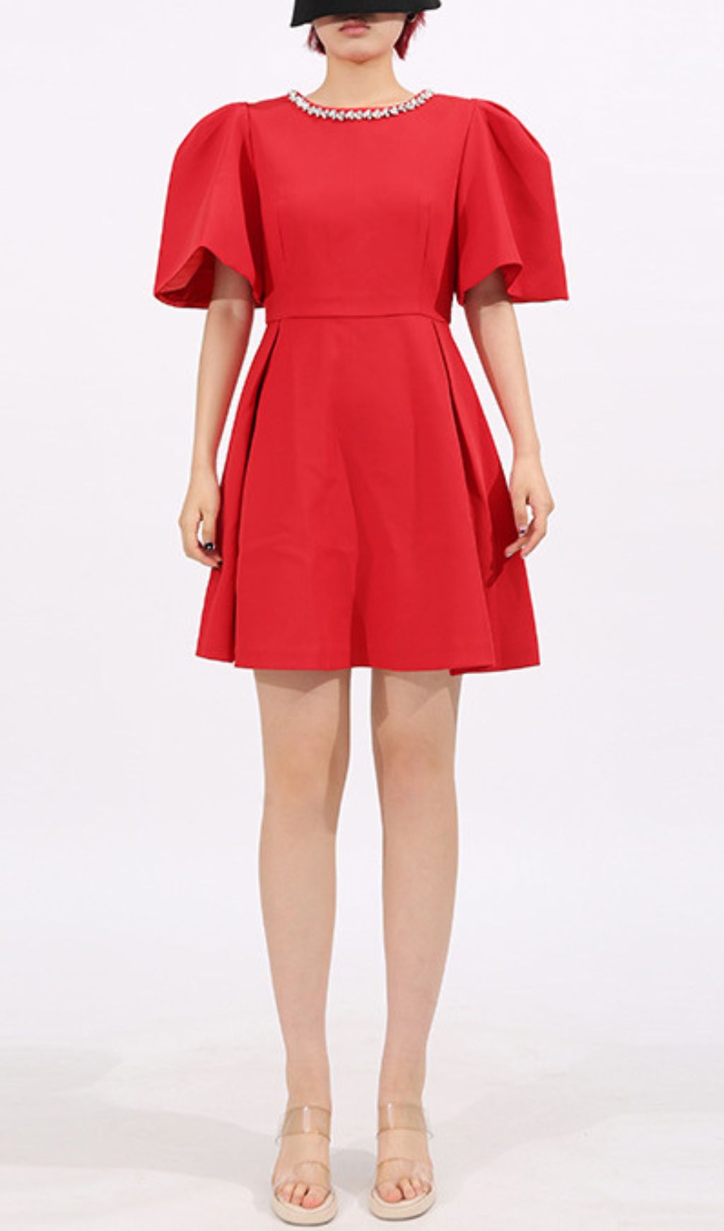 Gunda Dazzling Red Diamante Mini Dress