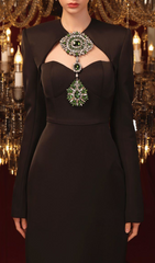 Hera Black Crystal Embellished Maxi Bandage Gown