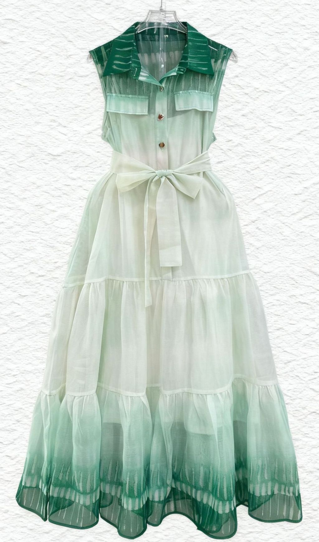 Isi Ombre Tie-Dye Sleeveless Midi Dress