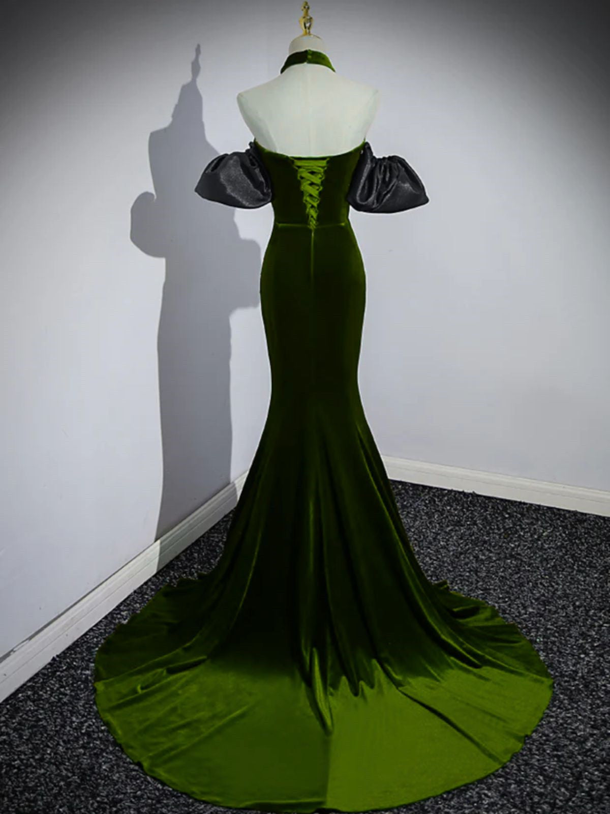 Green Velvet Sweetheart Mermaid Party Dress