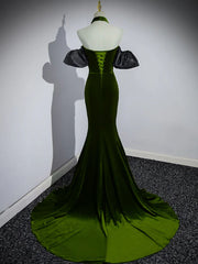 Green Velvet Sweetheart Mermaid Party Dress