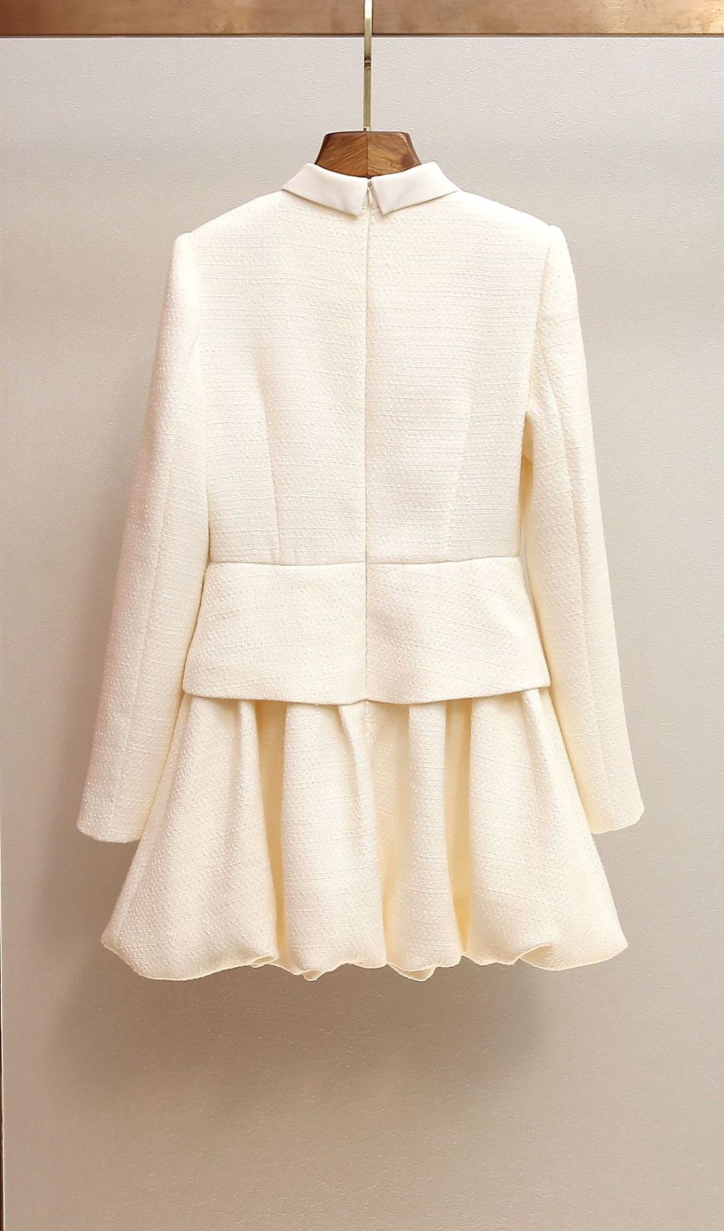 Jenner Luxe White Tweed Mini Dress