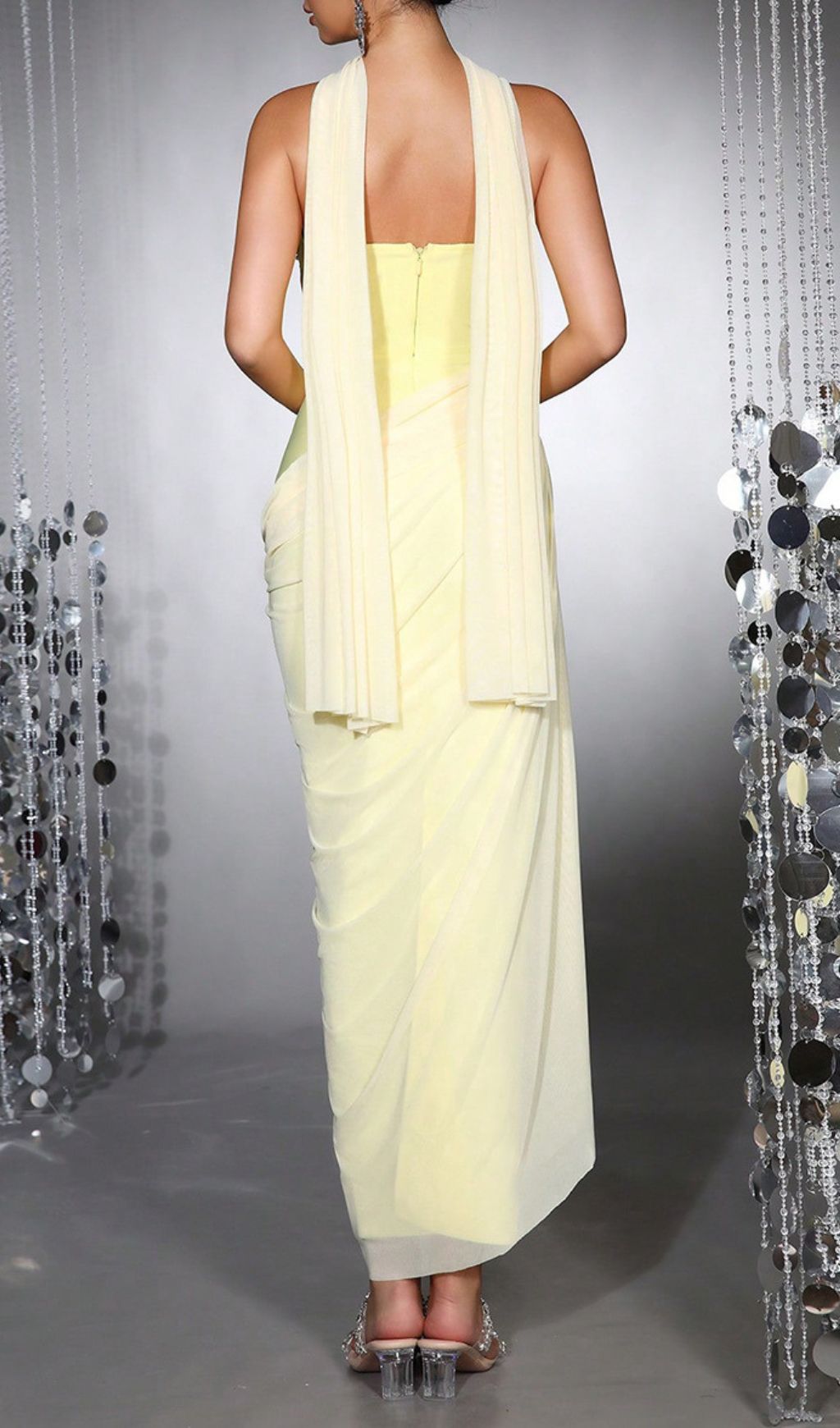 Dazzling Haisley Yellow Corset Diamante Maxi Dress