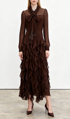 Isaak Ethereal Ruffle Maxi Gown