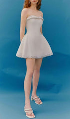 Faith White Strapless Mini Dress