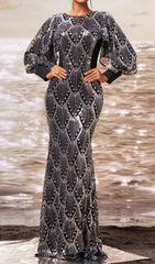 Dewi Dazzling Art Deco Sequin Maxi Gown