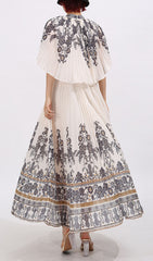 Faruq Pleated Floral Maxi Dress