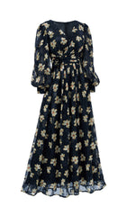 Feodora Romantic Floral Long Sleeve Maxi Dress