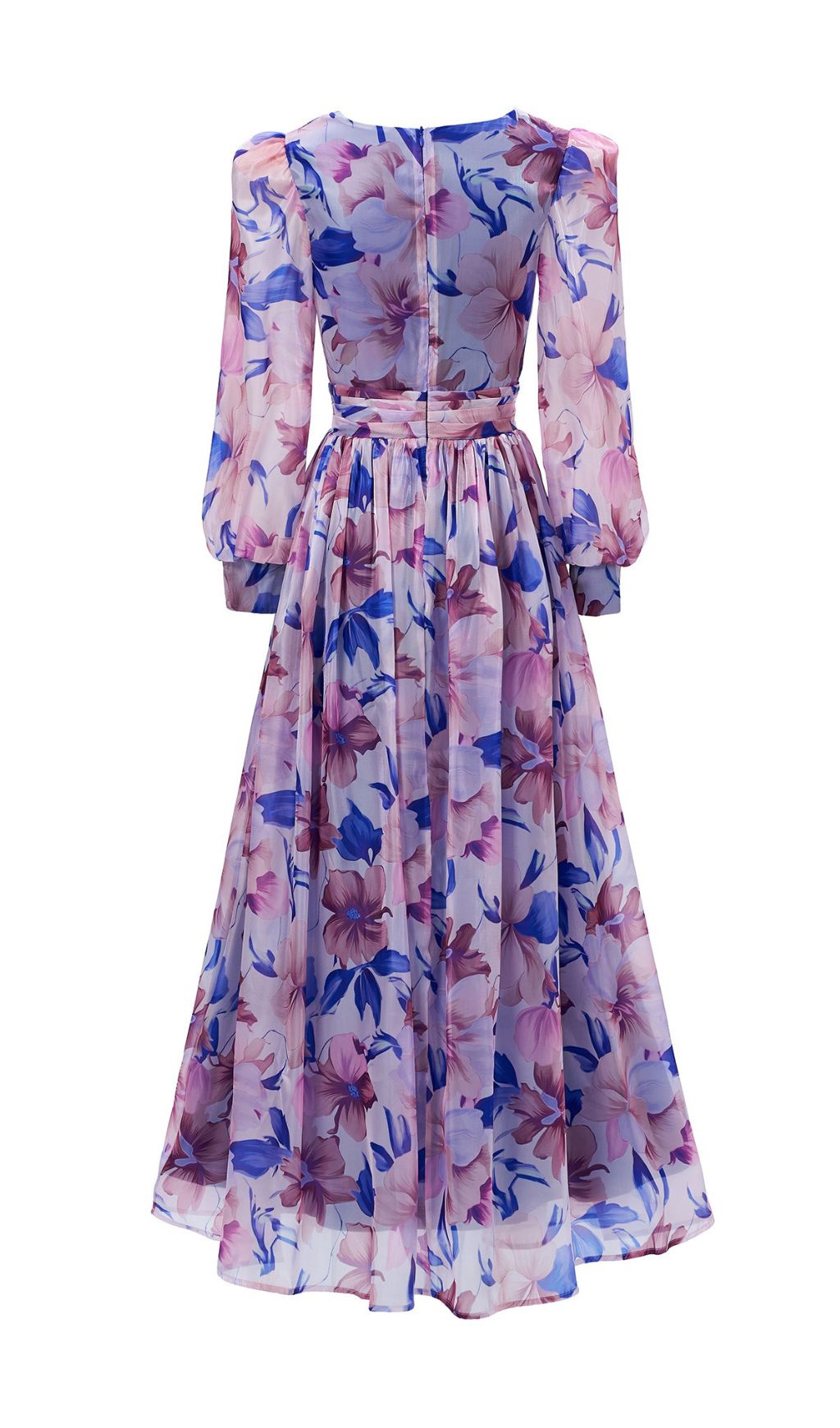 Ferial Romantic Blue Floral Maxi Dress