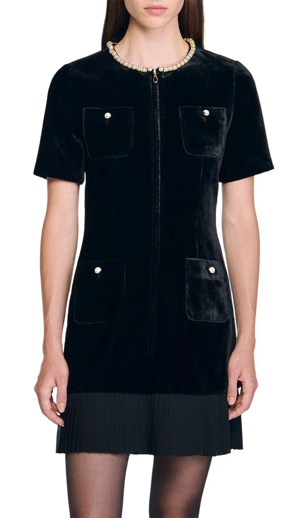 Chic Velvet Mini Dress for Women