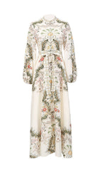 Fawzia Elegant Bohemian Floral Maxi Dress