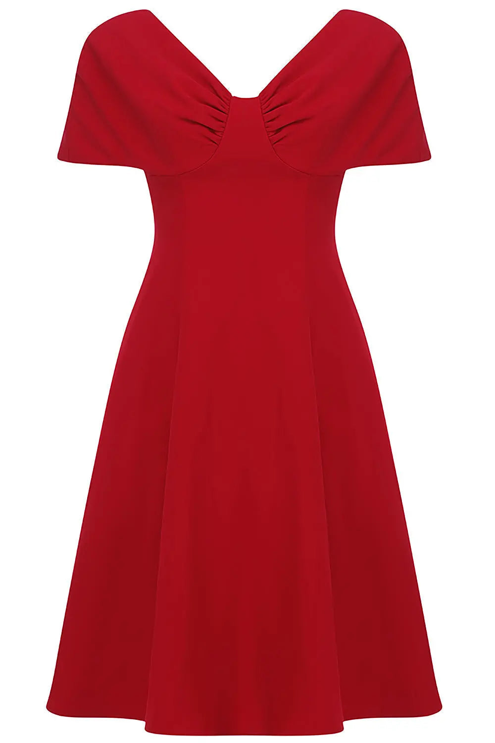 Chic Red Off-Shoulder Bow A-Line Mini Dress