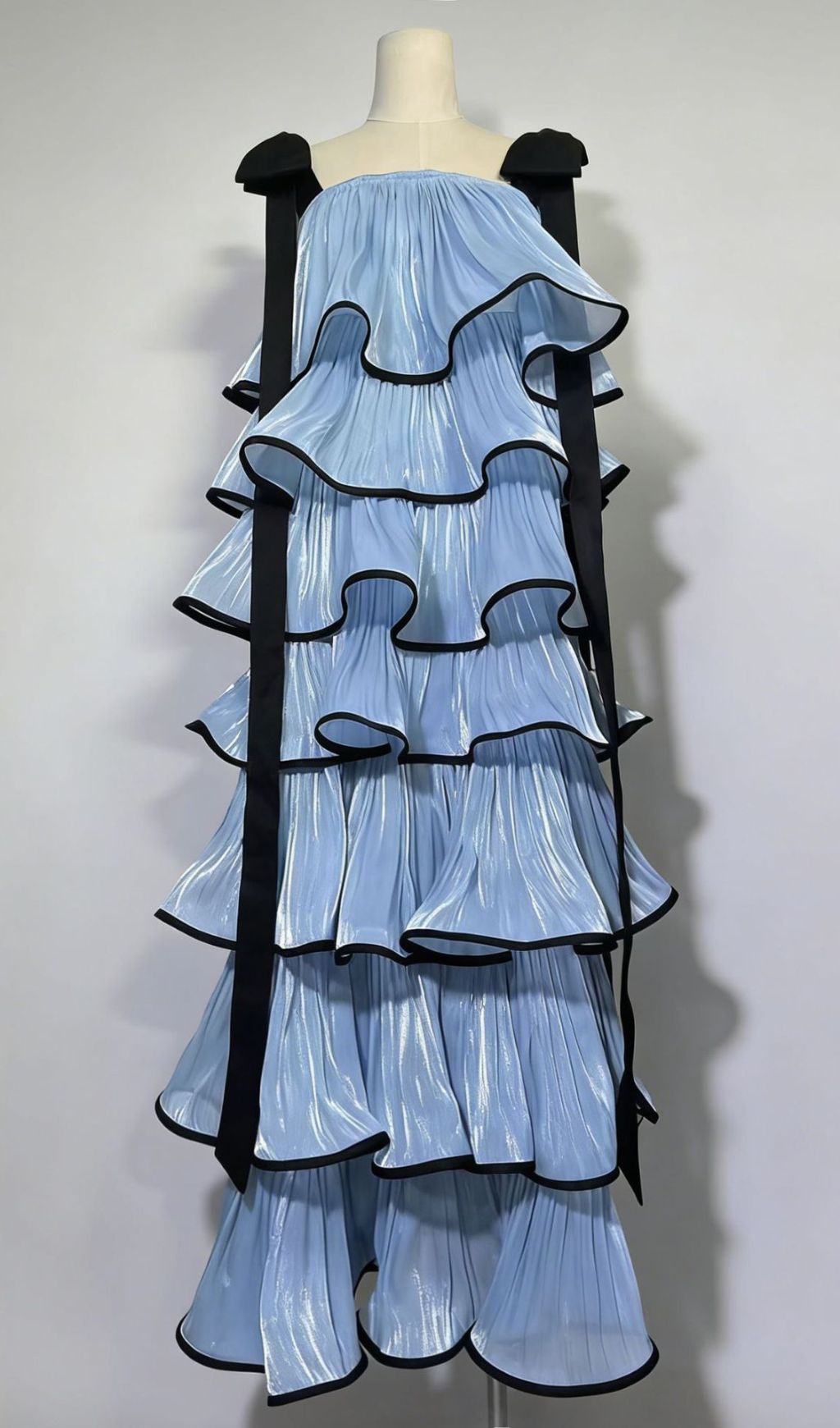 Jenneva Fuchsia Tiered Ruffle Maxi Dress