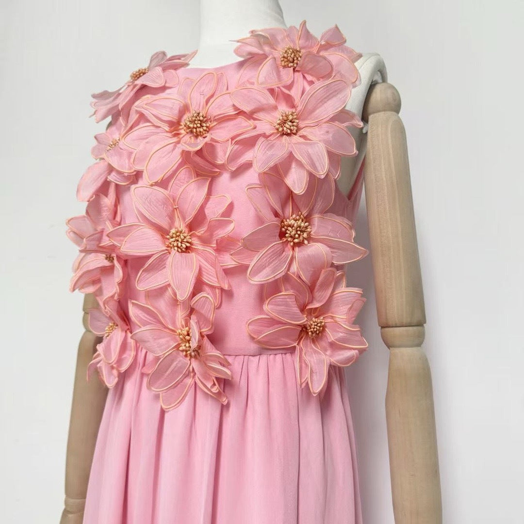 Garo Enchanting 3D Floral Midi Dress
