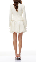 Jenner Luxe White Tweed Mini Dress