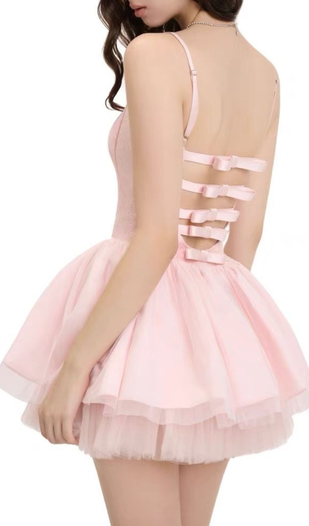 Friso Dreamy Pink Corset Mini Dress