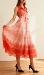 Isi Ombre Tie-Dye Sleeveless Midi Dress