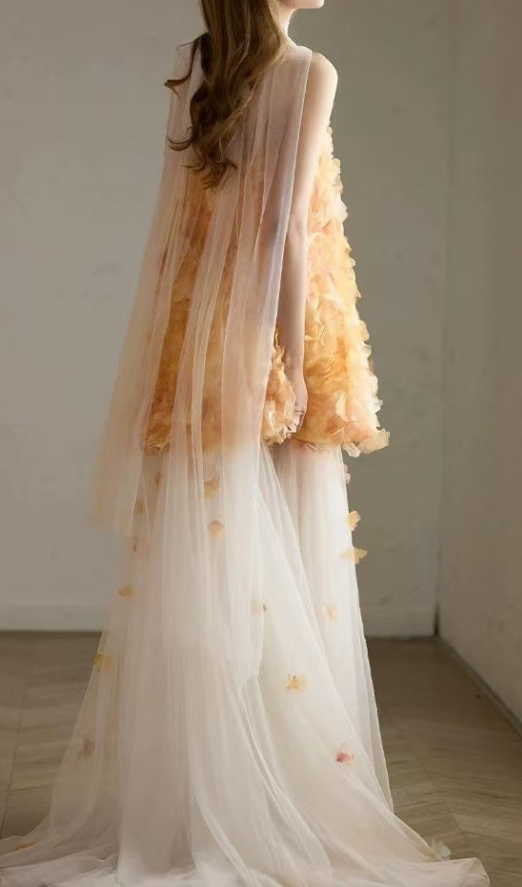 Dariel Ethereal Petal Embellished Maxi Dress