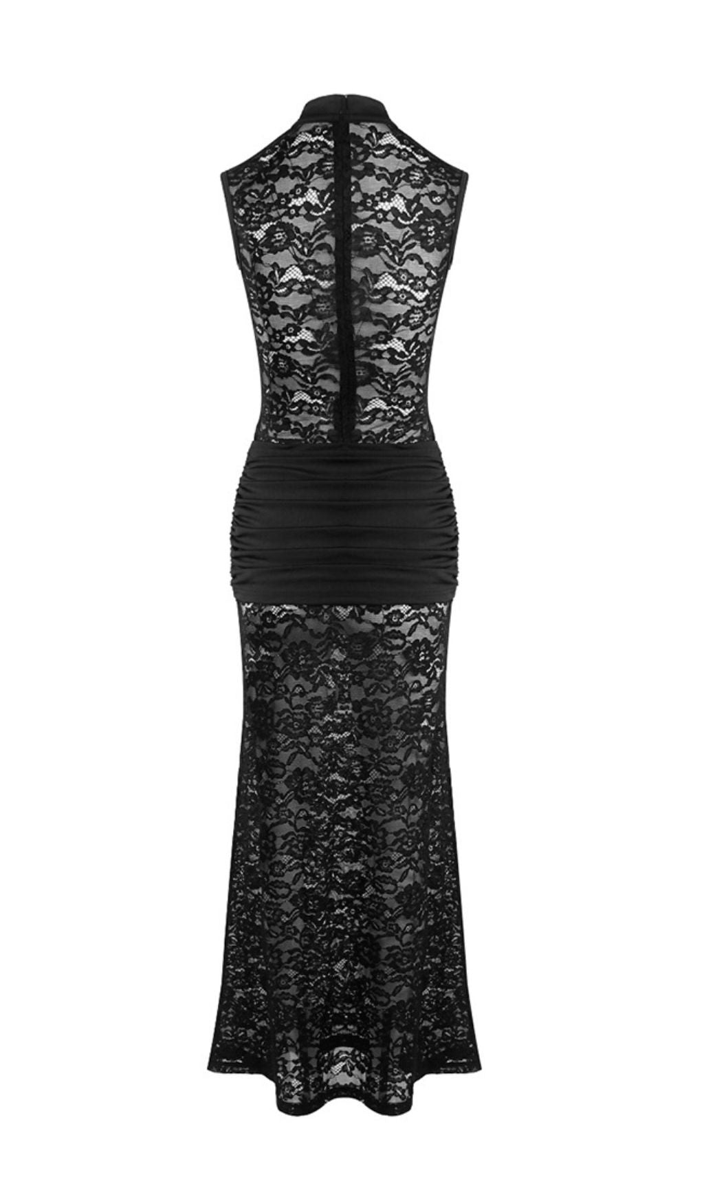 Ivana Black Lace Maxi Gown