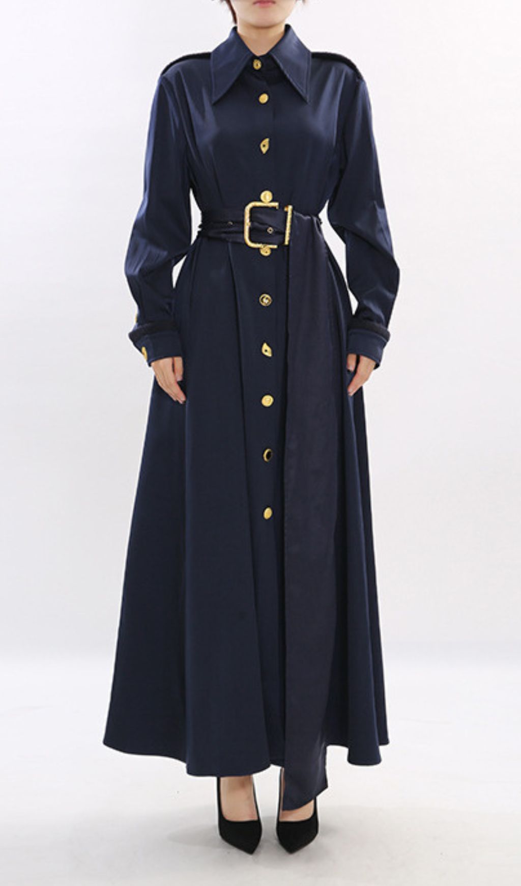 Josette Elegant Navy Maxi Dress