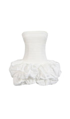 Ellen Strapless Ruched Bubble Mini Dress