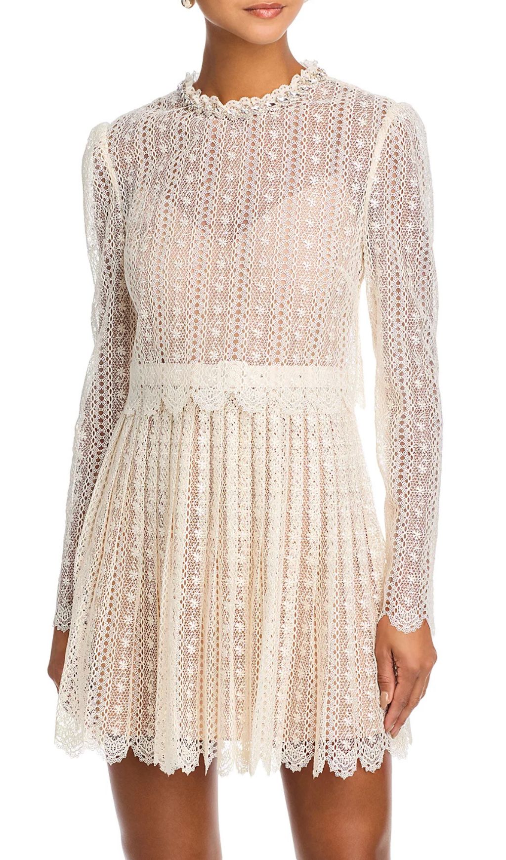 Chic Organza Lace Mini Dress