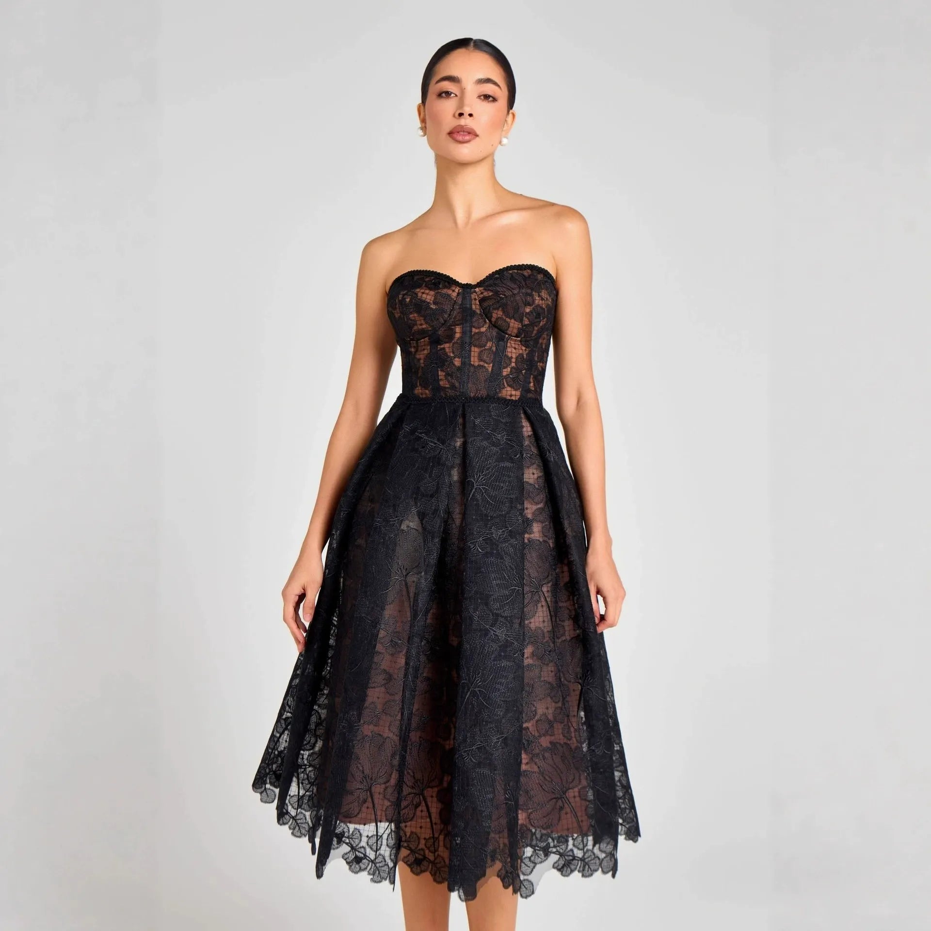 Vestido de fiesta de moda azul alto bajo 