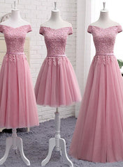 Hermoso vestido de fiesta largo de tul rosa 