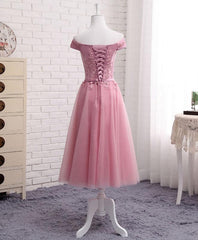 Hermoso vestido de fiesta largo de tul rosa 
