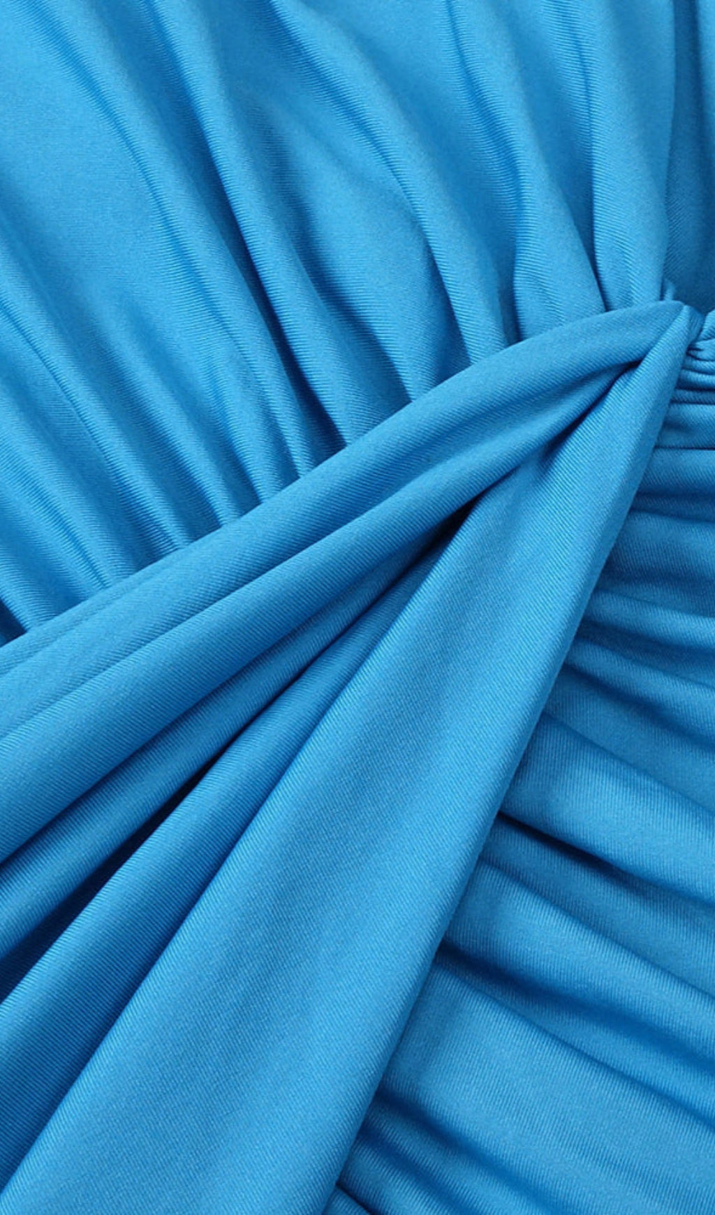 Lily Draped Cutout Maxi Dress in Blue