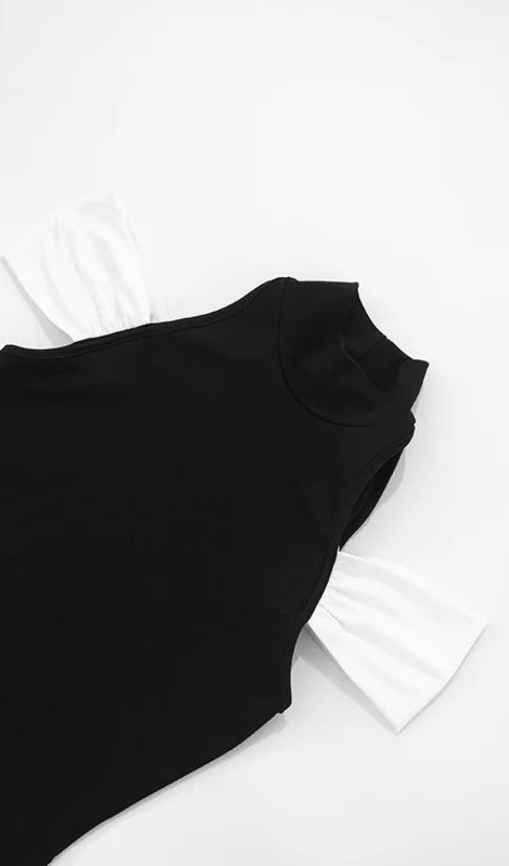 Chic Black & White Ruched Panel Halter Mini Dress